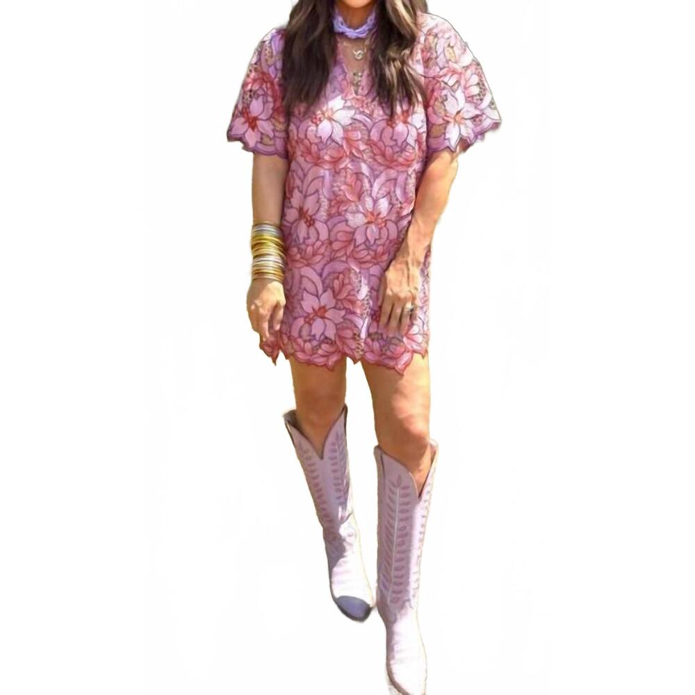 NEW BUDDYLOVE lulu short sleeve dress in purple - Picture 3 of 3
